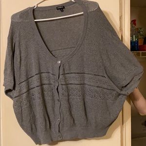 Crop light weight gray cardigan!